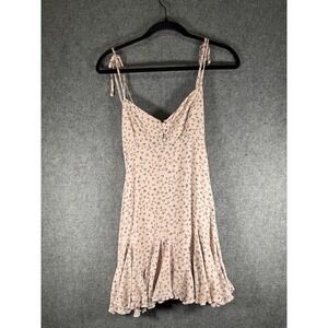Audrey 3+1 Pink Floral Mini Dress Size S Spaghetti Strap Cottagecore Boho Casual